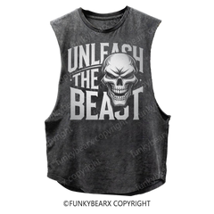 UNLEASH THE BEAST - Vintage Wash Muscle Tank