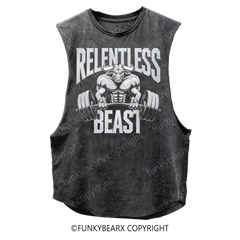 RELENTLESS BEAST- Minotaur - Vintage Wash Muscle Tank