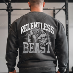 RELENTLESS BEAST-Lionhead - Vintage Wash Gym Sweatshirt