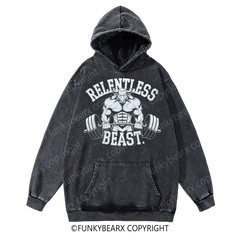 RELENTLESS BEAST- Minotaur - Vintage Wash Gym Hoodie