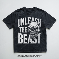 UNLEASH THE BEAST - Vintage Wash Gym Tee