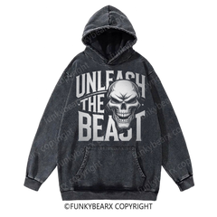 UNLEASH THE BEAST - Vintage Wash Gym Hoodie