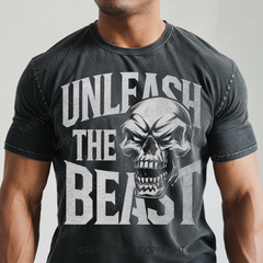 UNLEASH THE BEAST - Vintage Wash Gym Tee