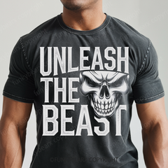 UNLEASH THE BEAST - Vintage Wash Gym Tee