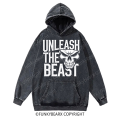 UNLEASH THE BEAST - Vintage Wash Gym Hoodie