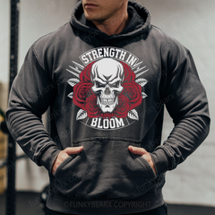 STRENGTH IN BLOOM - Vintage Wash Gym Hoodie