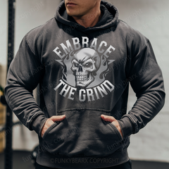 EMBRACE THE GRIND - Vintage Wash Gym Hoodie