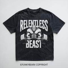 RELENTLESS BEAST- Minotaur - Vintage Wash Gym Tee