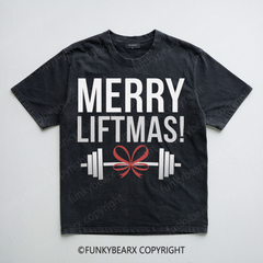 MERRY LIFTMAS! - Vintage Wash Gym Tee