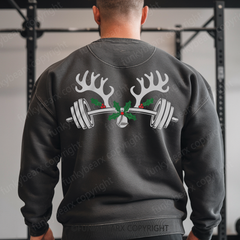 CHRISTMAS BARBELL - Vintage Wash Gym Sweatshirt