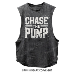 CHASE THE PUMP - Vintage Wash Muscle Tank