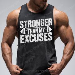 STRONGER THAN MY EXCUSES - Gym Tank