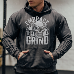 EMBRACE THE GRIND - Vintage Wash Gym Hoodie