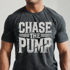 CHASE THE PUMP - Vintage Wash Gym Tee