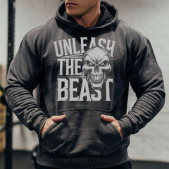 UNLEASH THE BEAST - Vintage Wash Gym Hoodie