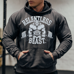 RELENTLESS BEAST- Minotaur - Vintage Wash Gym Hoodie