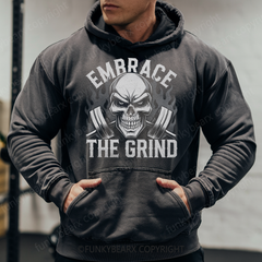 EMBRACE THE GRIND - Vintage Wash Gym Hoodie