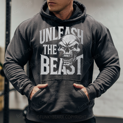 UNLEASH THE BEAST - Vintage Wash Gym Hoodie