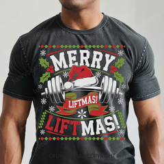 MERRY LIFTMAS! - Vintage Wash Gym Tee