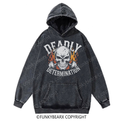 DEADLY DETERMINATION - Vintage Wash Gym Hoodie