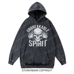 UNBREAKABLE SPIRIT - Vintage Wash Gym Hoodie