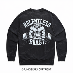 RELENTLESS BEAST- Minotaur - Vintage Wash Gym Sweatshirt