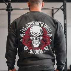 STRENGTH IN BLOOM - Vintage Wash Gym Sweatshirt