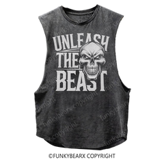 UNLEASH THE BEAST - Vintage Wash Muscle Tank