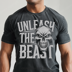 UNLEASH THE BEAST - Vintage Wash Gym Tee