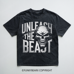 UNLEASH THE BEAST - Vintage Wash Gym Tee