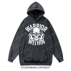 WARRIOR WITHIN - Vintage Wash Gym Hoodie