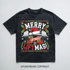 MERRY LIFTMAS! - Vintage Wash Gym Tee