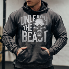 UNLEASH THE BEAST - Vintage Wash Gym Hoodie