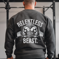 RELENTLESS BEAST- Bear Man - Vintage Wash Gym Sweatshirt