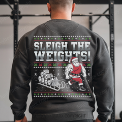 SLEIGH THE WEIGHTS! - Vintage Wash Gym Sweatshirt