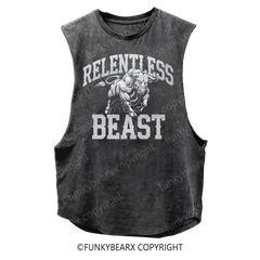 RELENTLESS BEAST- Bullfighting - Vintage Wash Muscle Tank