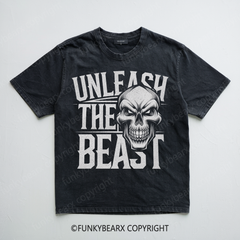 UNLEASH THE BEAST - Vintage Wash Gym Tee