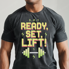 Ready, Set, Lift! - Vintage Wash Gym Tee