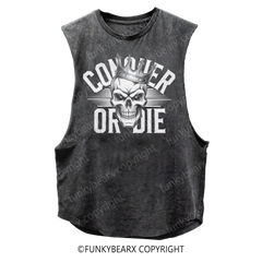 CONQUER OR DIE - Vintage Wash Muscle Tank