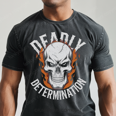 DEADLY DETERMINATION - Vintage Wash Gym Tee