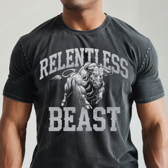 RELENTLESS BEAST- Bullfighting - Vintage Wash Gym Tee