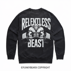 RELENTLESS BEAST- Minotaur - Vintage Wash Gym Sweatshirt