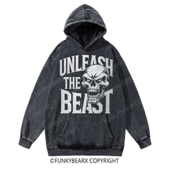 UNLEASH THE BEAST - Vintage Wash Gym Hoodie