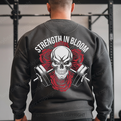 STRENGTH IN BLOOM - Vintage Wash Gym Sweatshirt