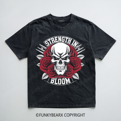 STRENGTH IN BLOOM - Vintage Wash Gym Tee