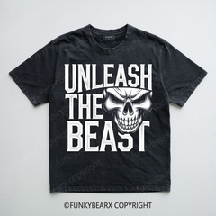 UNLEASH THE BEAST - Vintage Wash Gym Tee