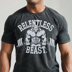 RELENTLESS BEAST- Minotaur - Vintage Wash Gym Tee