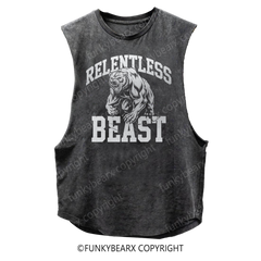 RELENTLESS BEAST - Muscle Bear - Vintage Wash Muscle Tank