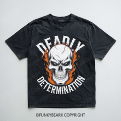 DEADLY DETERMINATION - Vintage Wash Gym Tee