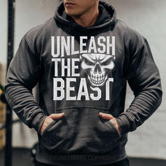 UNLEASH THE BEAST - Vintage Wash Gym Hoodie